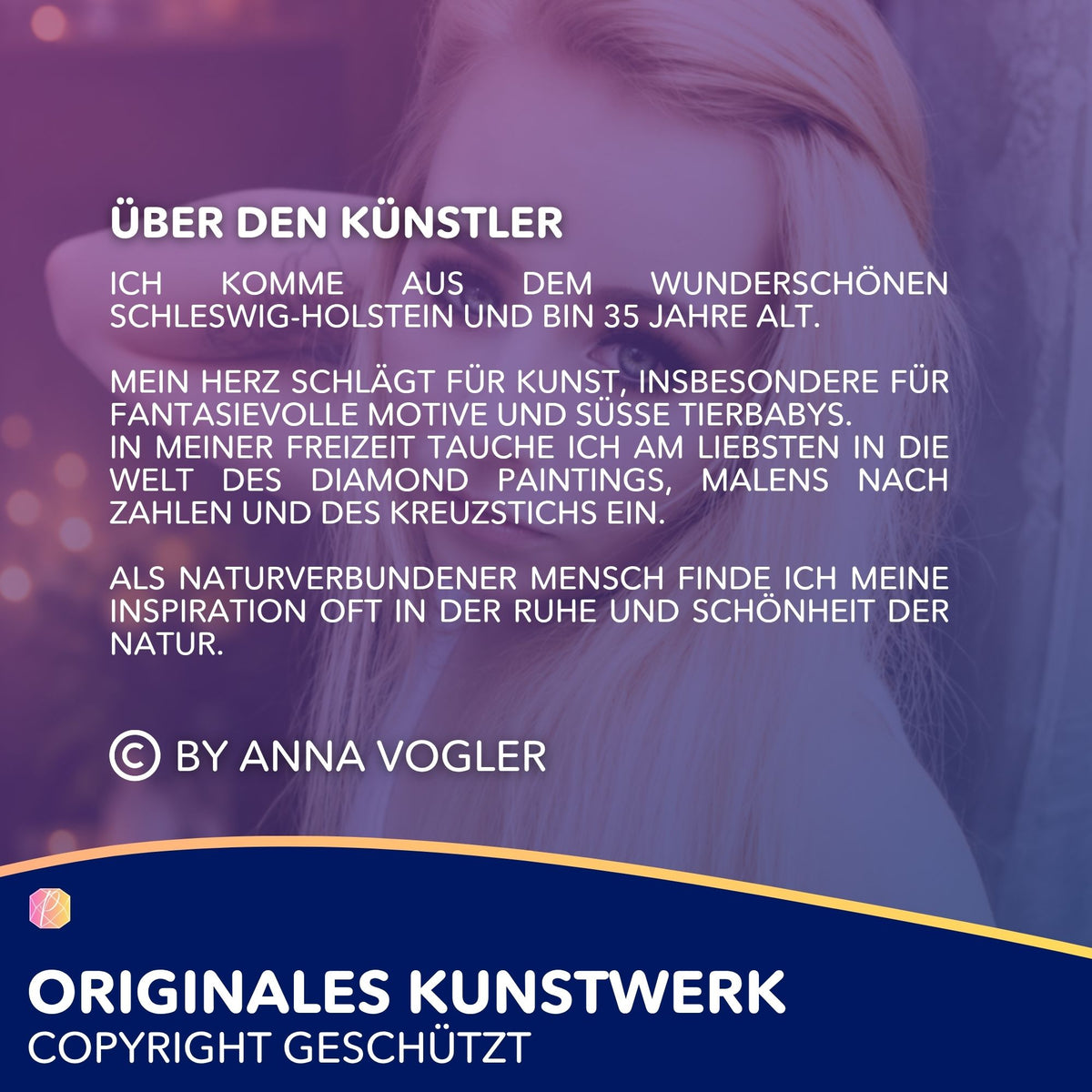 Über die Künstlerin Anna Vogler – Originales Kunstwerk für Picmondoo Diamond Painting Sets