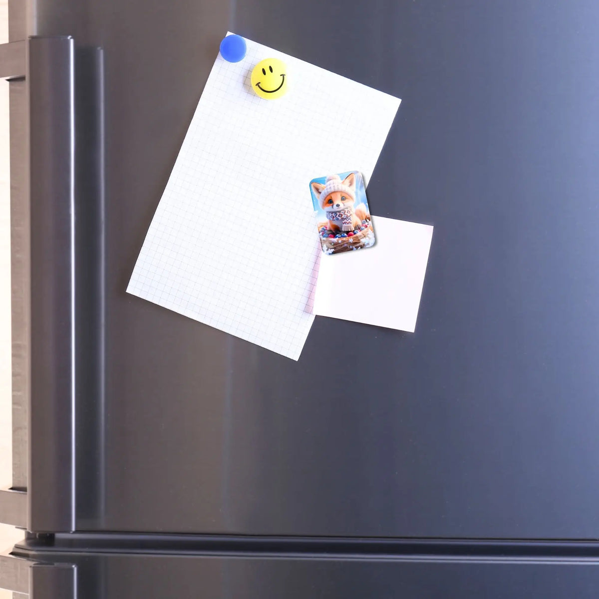 Diamond Painting Cover Minder Tavi mit Fuchs-Motiv als praktischer Magnet für Notizen am Kühlschrank