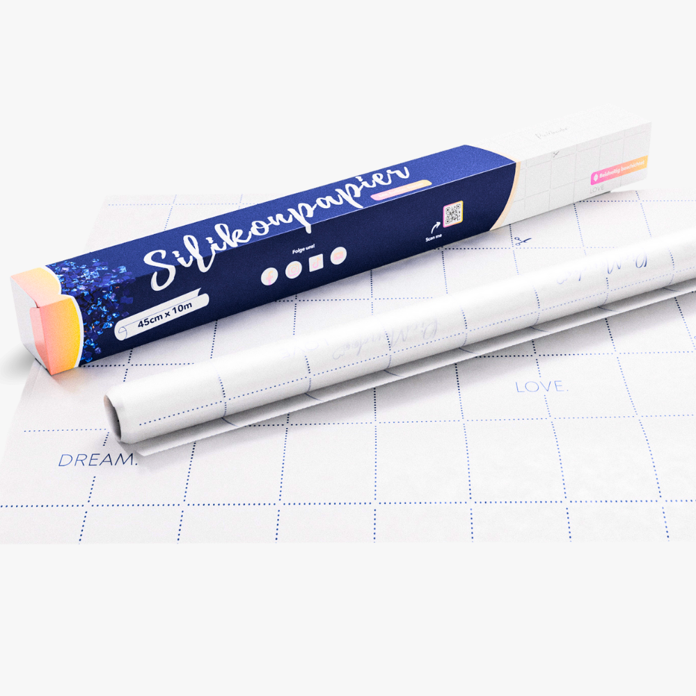 Diamond Painting Silikonpapierrolle 45x10m mit 5x5cm Raster für Schutz der Klebefläche bei Diamanten Painting Projekten