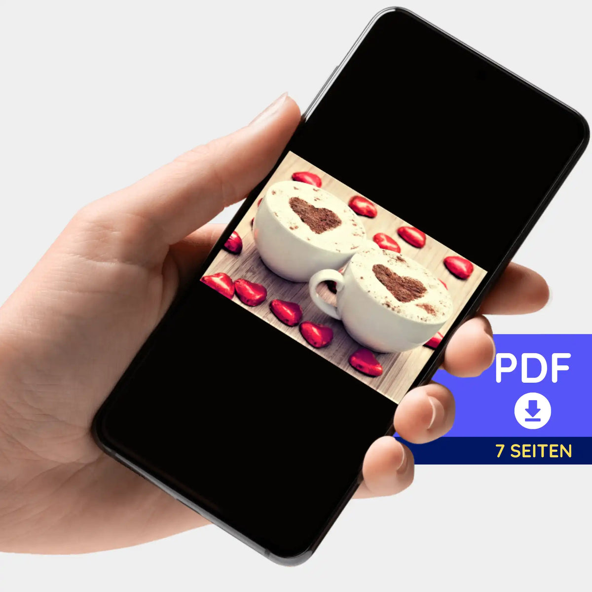 Digitale PDF-Bildmappe mit Kaffeeliebe-Motiv für Dein Diamond Painting oder Malen nach Zahlen Projekt