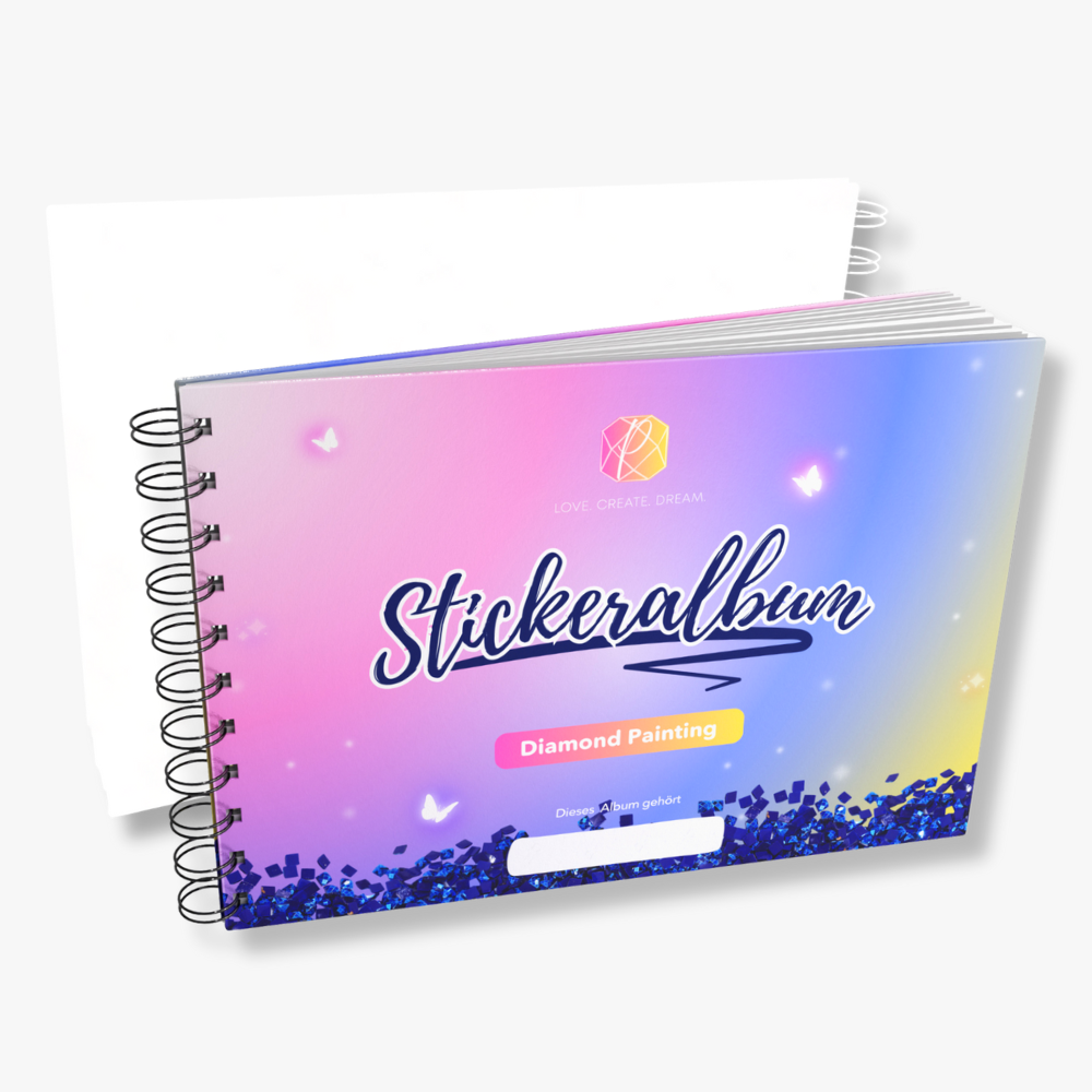 A5 Diamond Painting Stickeralbum mit Ringbindung zum Sammeln von glitzernden Diamond Painting Stickern