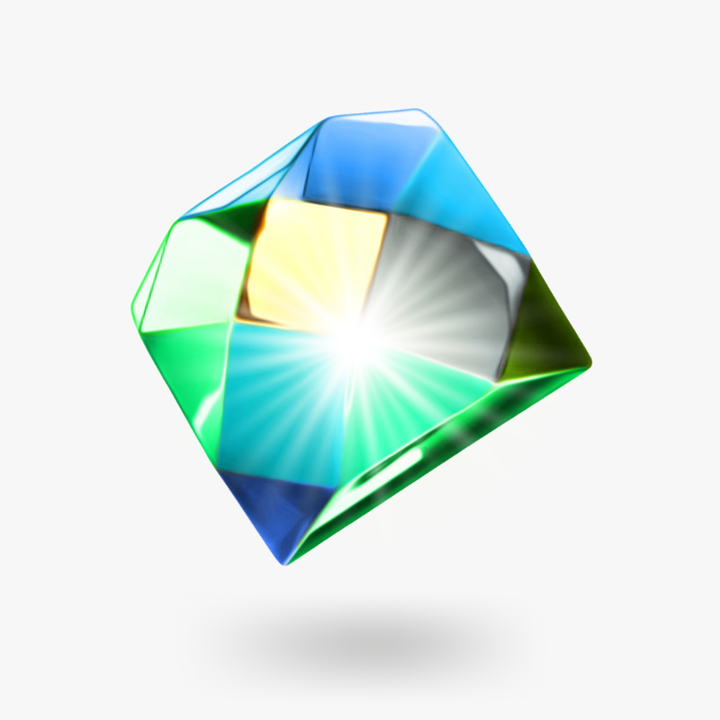 Funkelndes quadratisches AB-Special Glitzerstein für Diamond Painting mit schillerndem Aurora Borealis Effekt