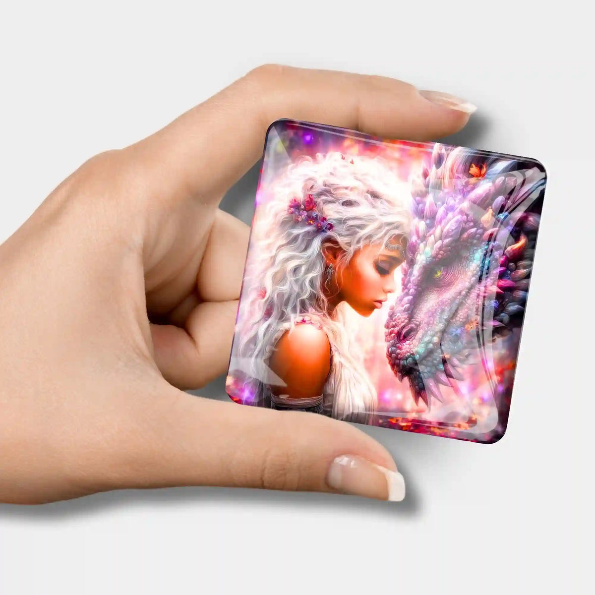 Magischer Cover Minder Seelenbund als praktisches Zubehör für Diamond Painting Projekte mit Drachen-Motiv