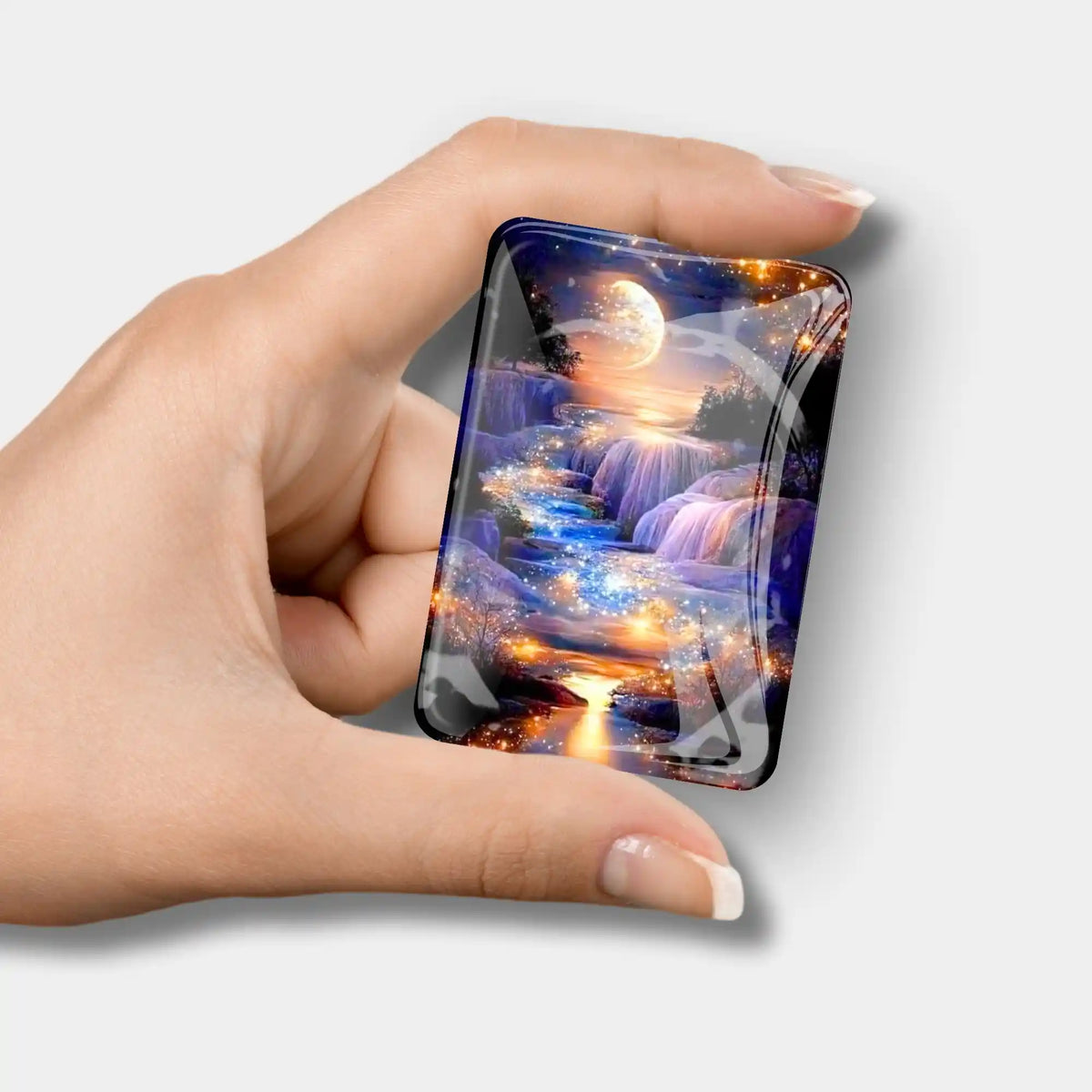Glas Cover Minder mit Wonderful Landscape Motiv als praktisches Diamond Painting Zubehör für Diamanten Painting Fans