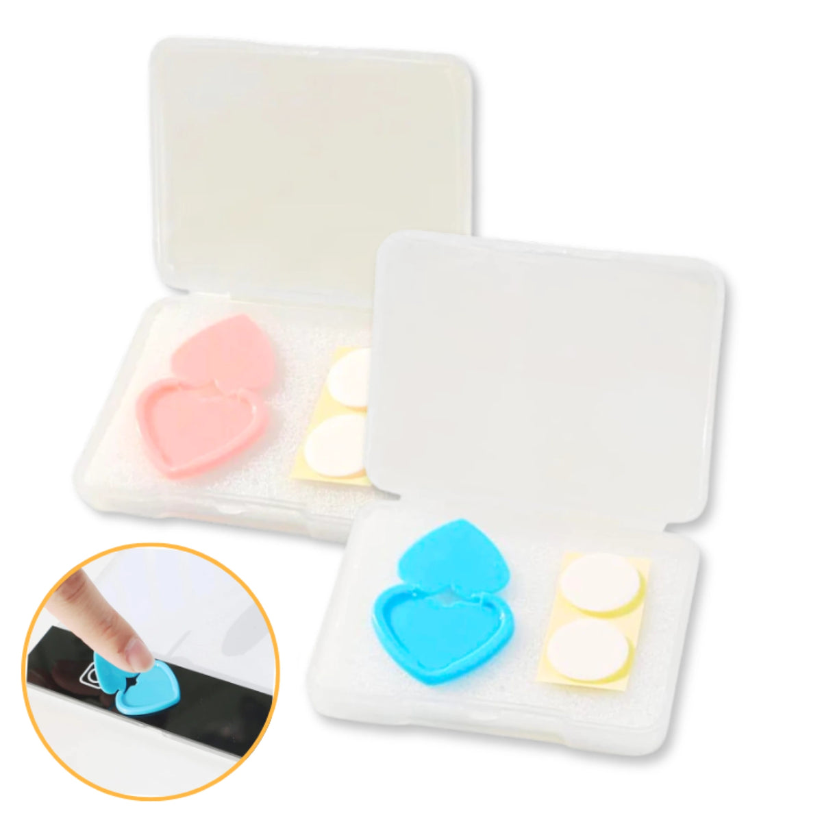 Herzförmige LED-Pad Abdeckung als praktisches Diamond Painting Zubehör zum Schutz des An- und Ausschalters