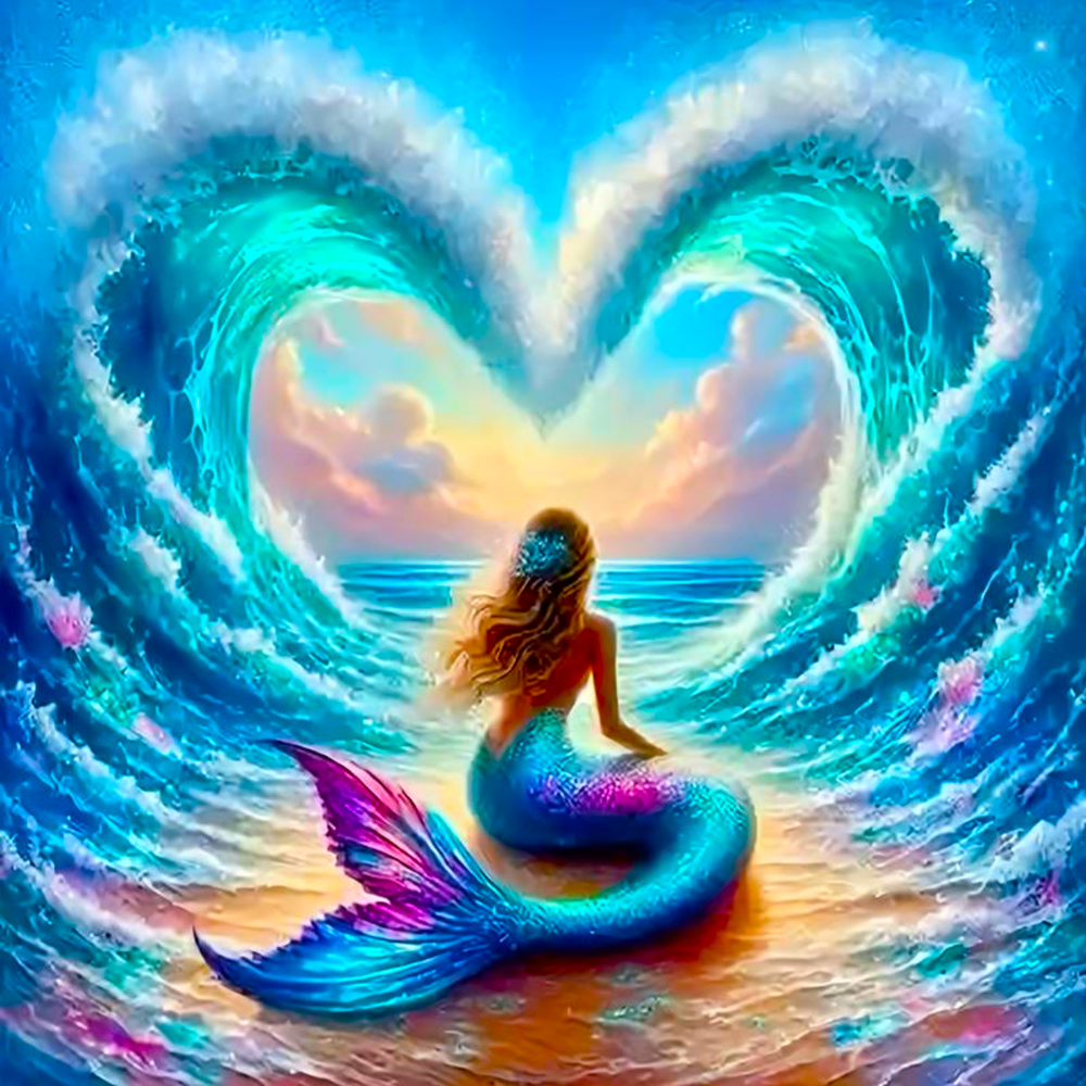 Diamond Painting - L'amour de la sirène