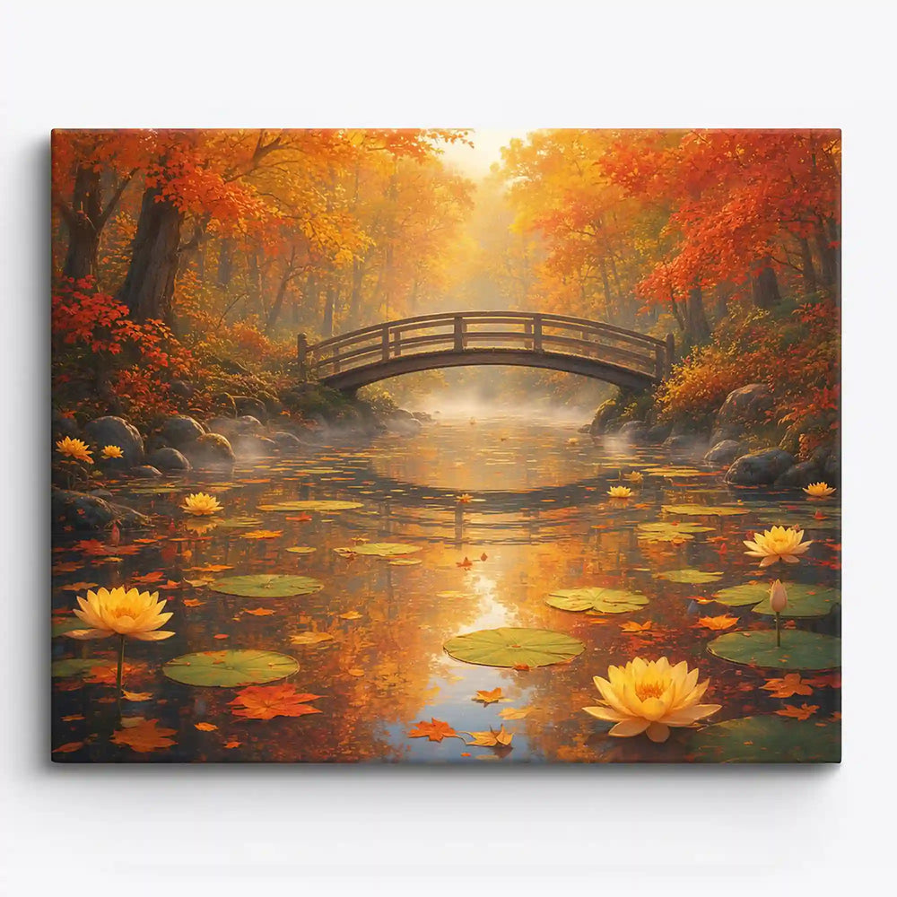 Peinture par numéros - Calme automnal au bord de l'eau