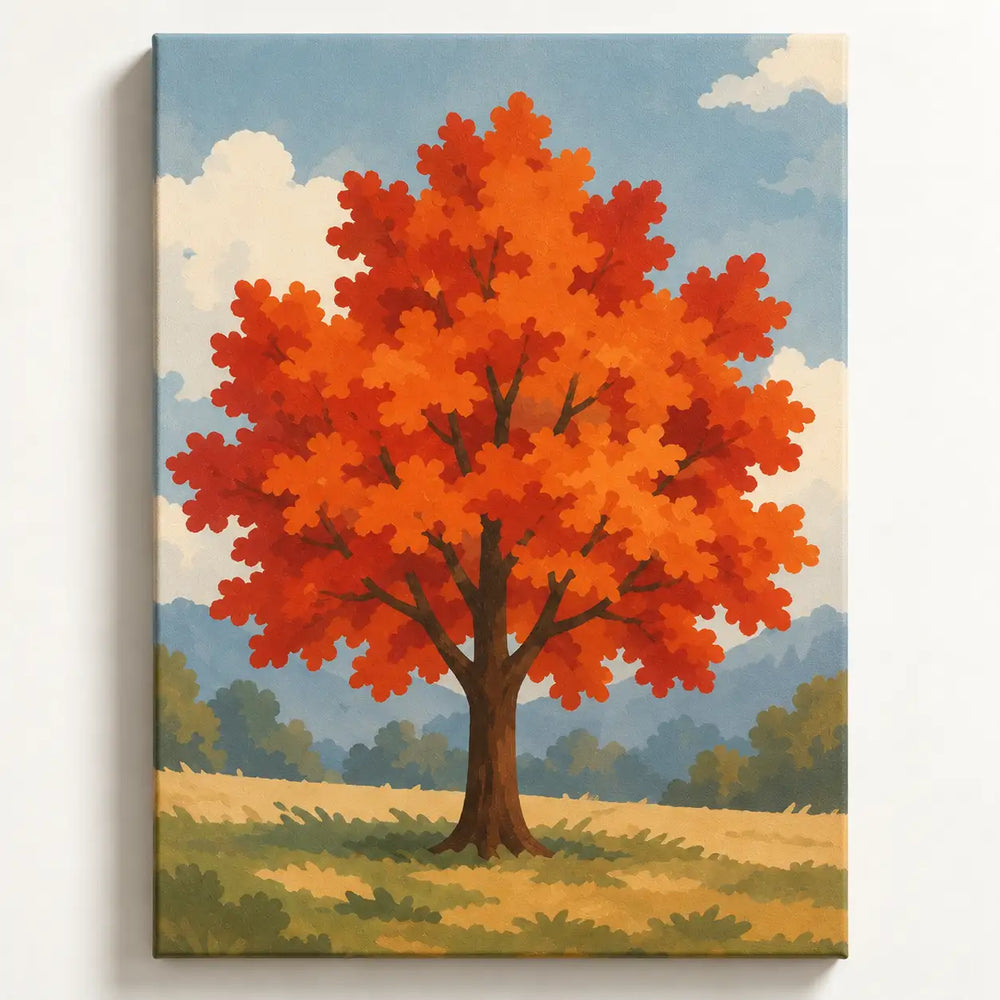 Malen nach Zahlen - Flammender Herbst