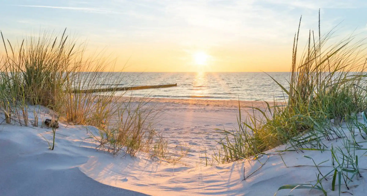 XXXL Diamond Painting mit idyllischem Strand und Sonnenuntergang am Meer – entspannendes Bastelset für Erwachsene
