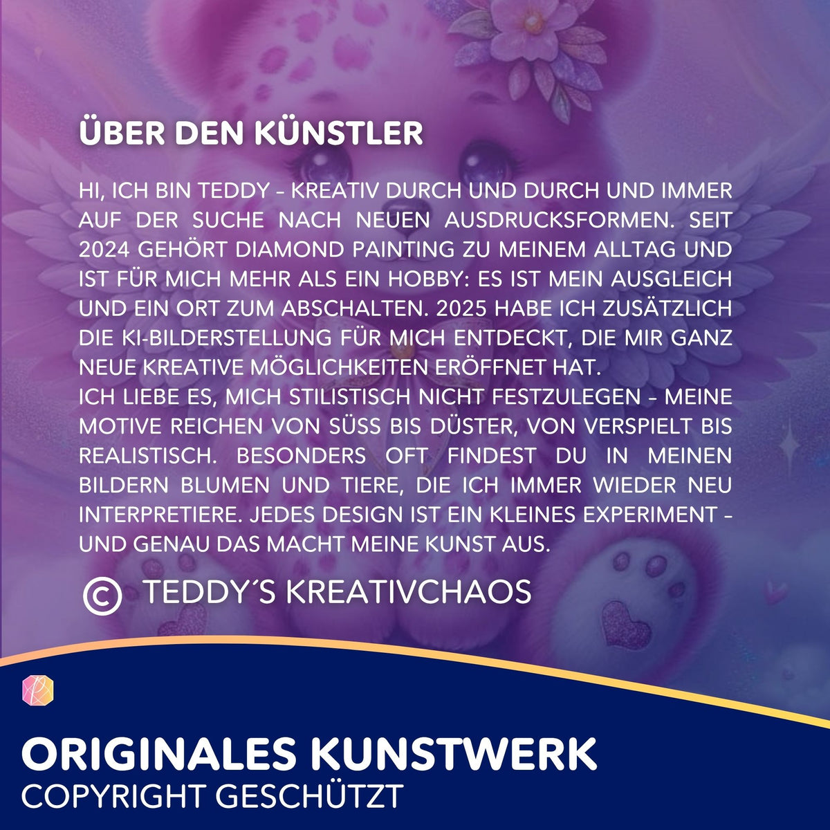 Künstlerporträt von Teddy’s Kreativchaos für Diamond Painting und Malen nach Zahlen Designs