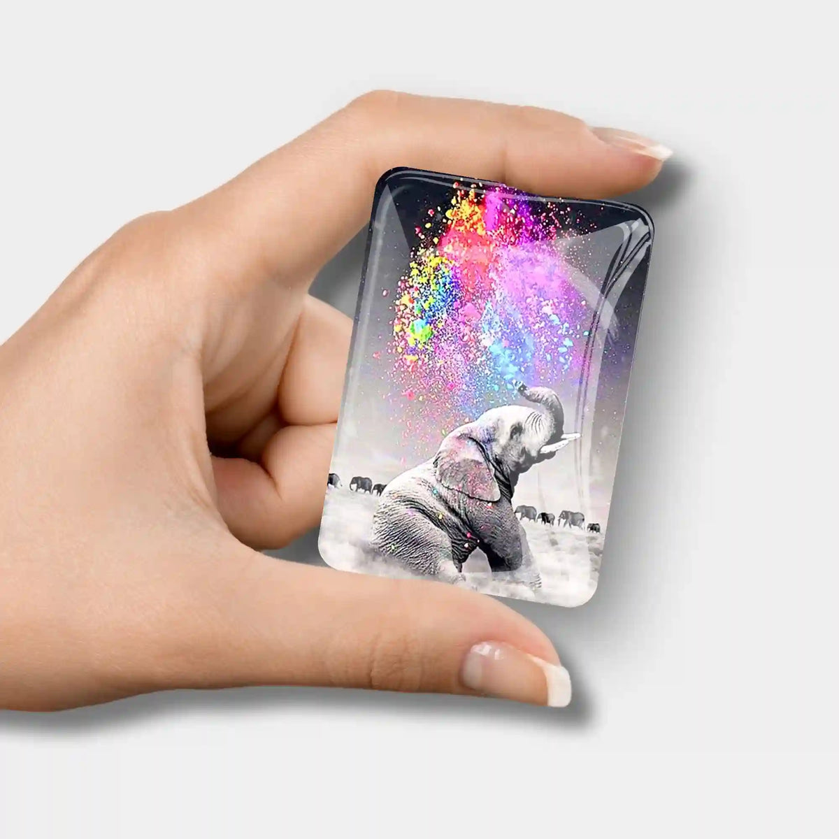 Elefant Farbenspiel Cover Minder aus Glas für Diamond Painting zum Halten der Schutzfolie