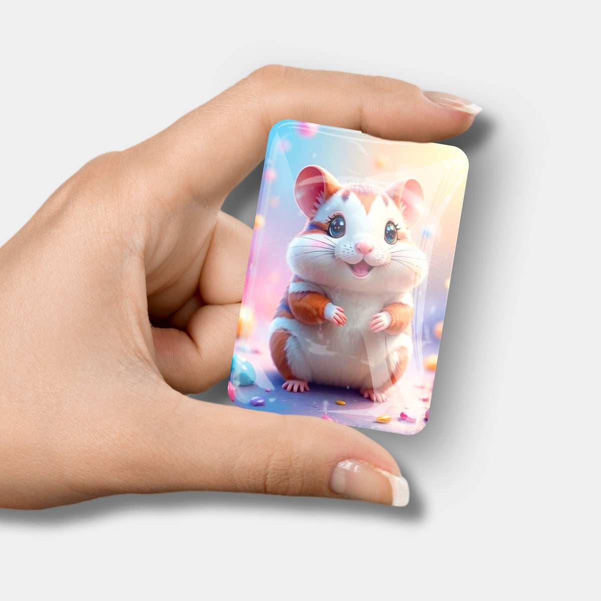 Glas Cover Minder mit süßem Hamster-Motiv für Diamond Painting Zubehör und Fixierung der Schutzfolie