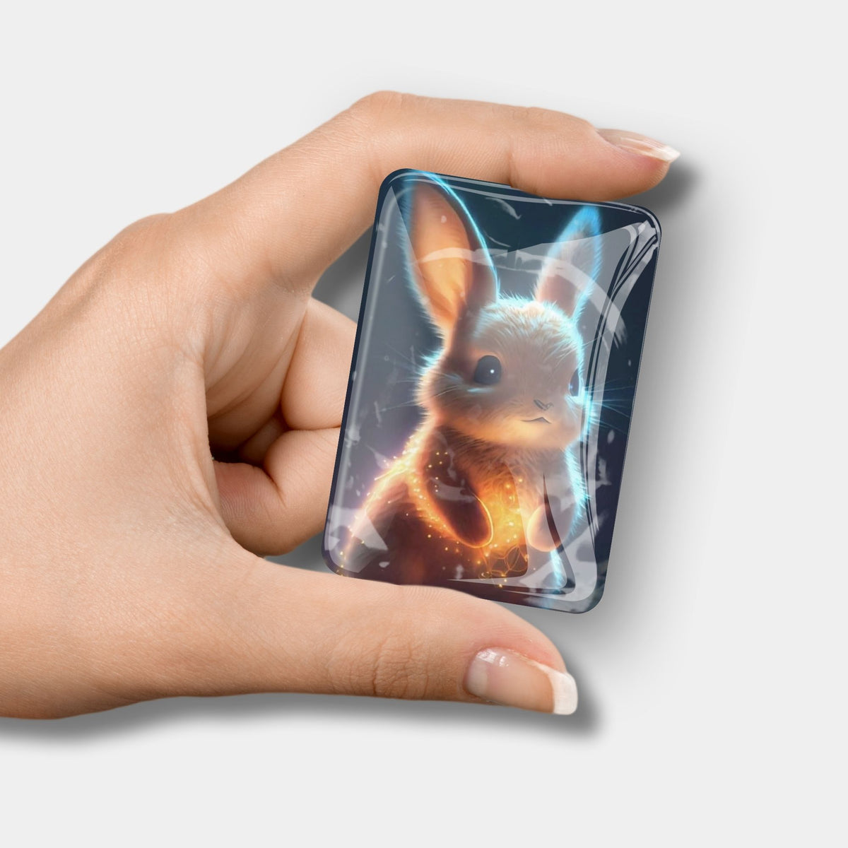 Funkelndes Cover Minder Hasen-Motiv aus Glas als praktisches Zubehör für dein Diamond Painting Design.