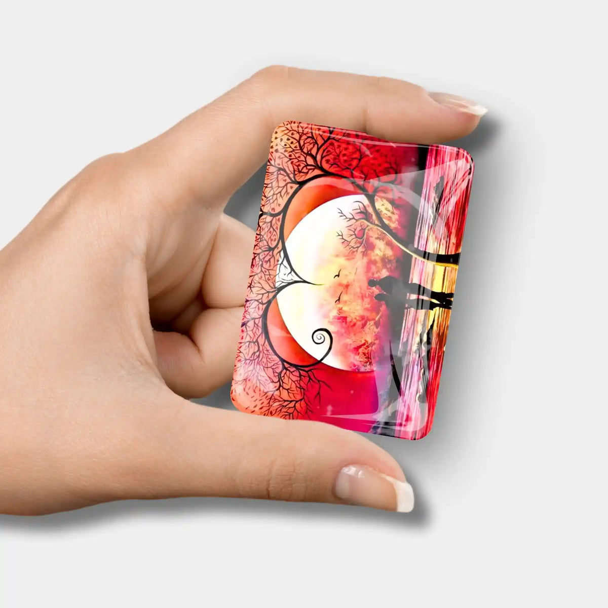 Magnetischer Coverminder aus Glas mit Motiv Baum der Liebe für Diamond Painting Zubehör und Bastelsets