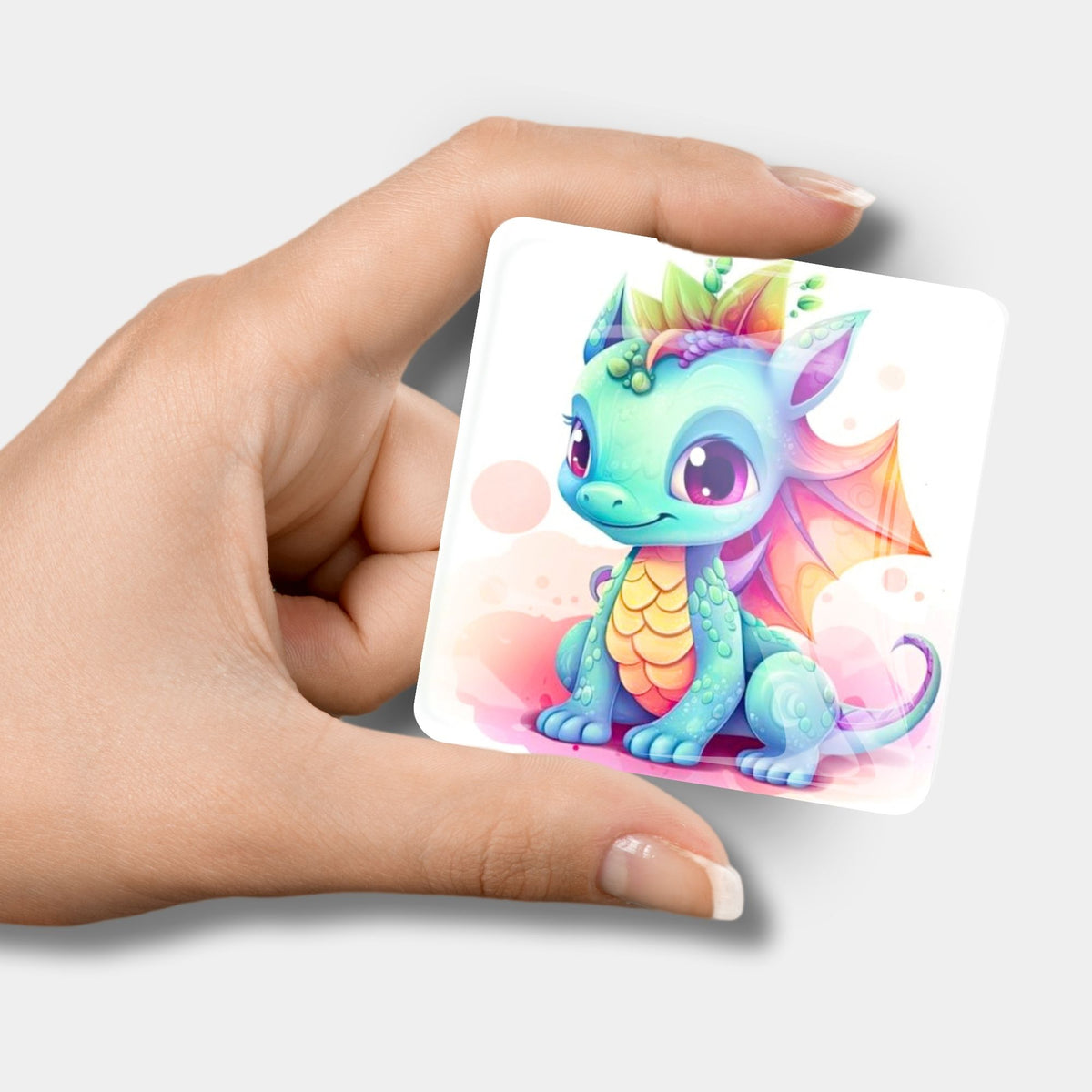 Glänzender Drachen Coverminder als magnetisches Accessoire für dein Diamond Painting Design.