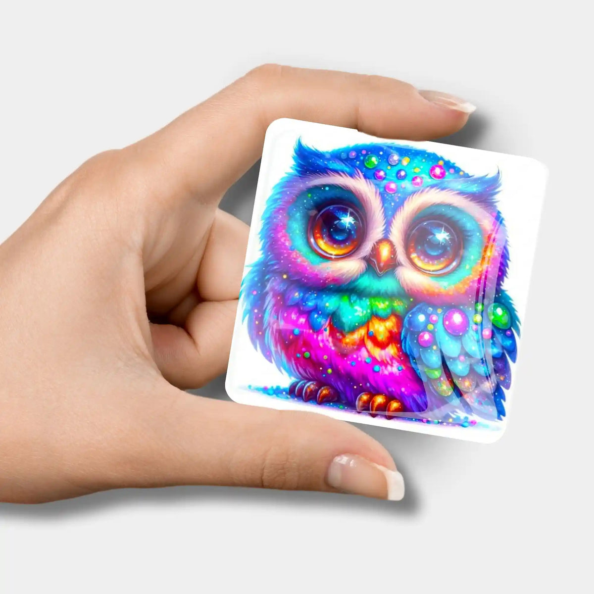 Bunter Eulen-Coverminder für Diamond Painting Zubehör mit farbenfrohem Motiv
