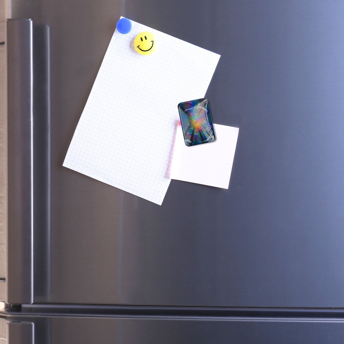 Magischer Cover Minder Regenbogenwald aus Glas als praktisches Zubehör für dein Diamond Painting Projekt auf dem Kühlschrank