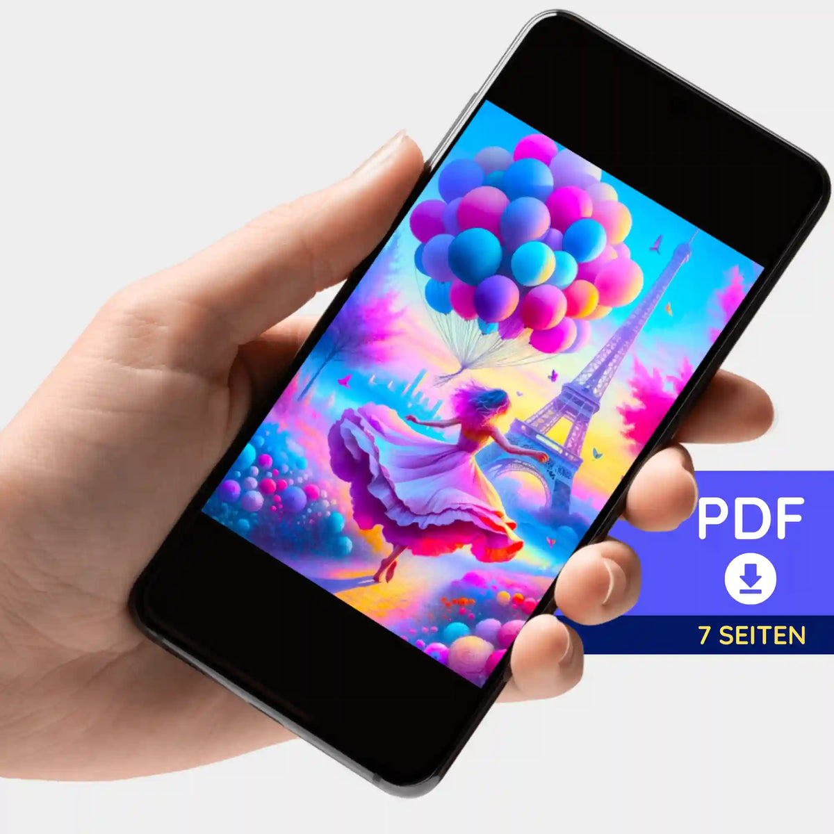 Digitale PDF-Bildmappe Verträumtes Paris für dein nächstes Diamond Painting oder Malen nach Zahlen Projekt