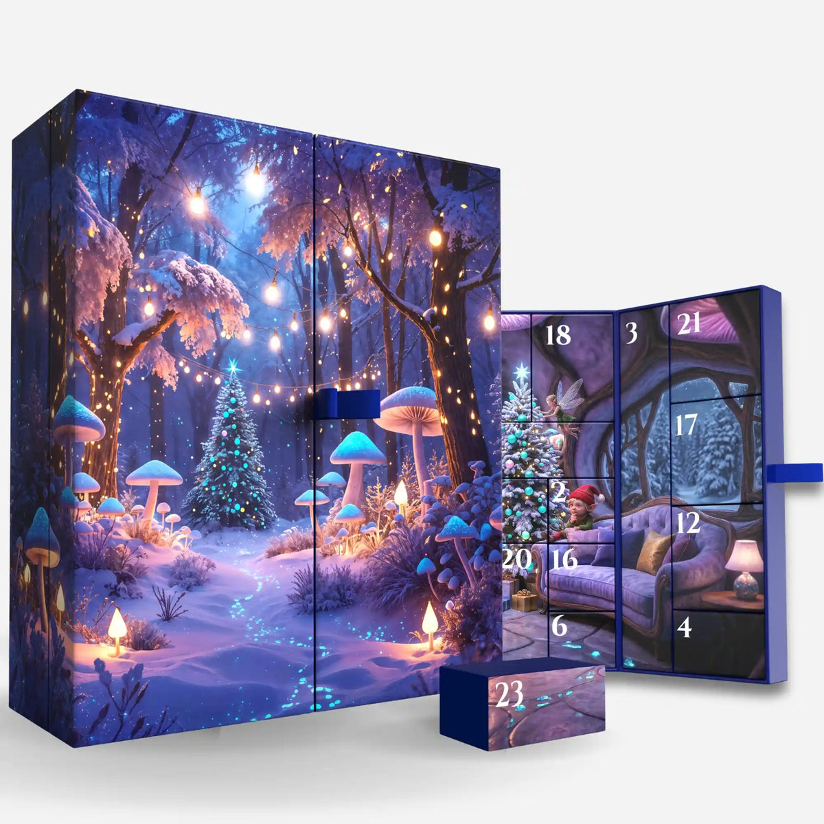 Picmondoo Diamond Painting Adventskalender 2026 mit magischem Winterwald-Motiv und 24 nummerierten Türchen voller Überraschungen