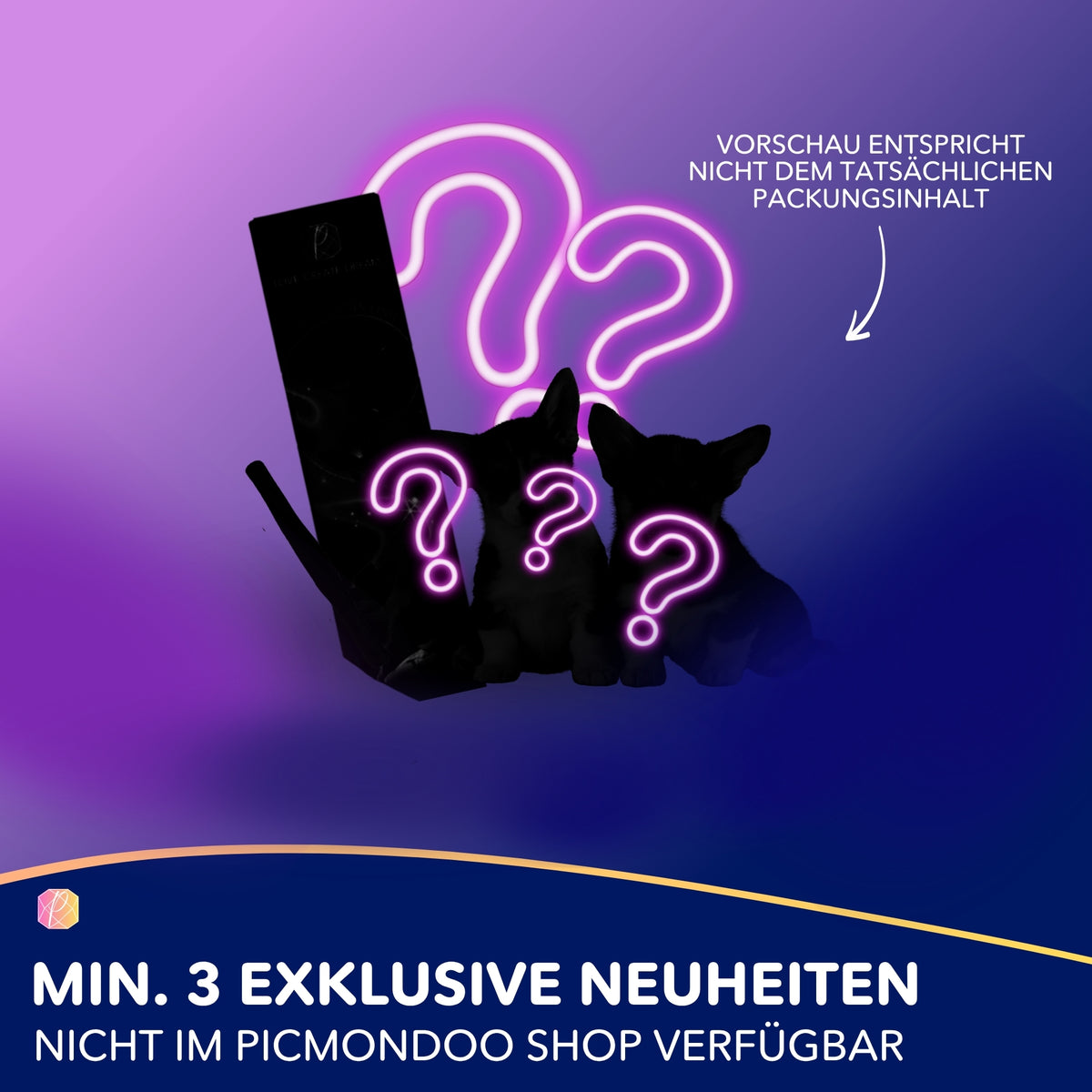 Diamond Painting Mystery Box Hunde mit exklusiven Überraschungs-Sets für kreativen Bastelspaß mit Motiven von treuen Hunden.