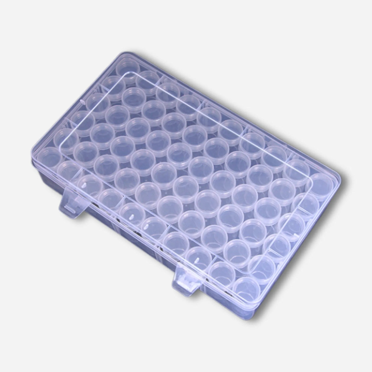 Transparente Diamond Painting Aufbewahrungsbox mit 60 Dosen zur Organisation von Diamanten-Steinen