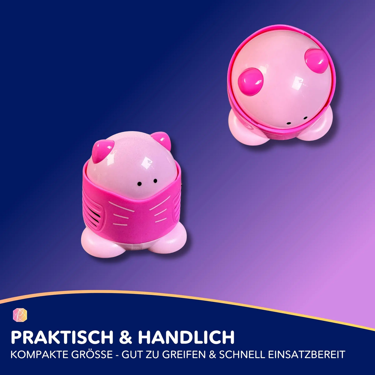 Rosa Diamond Painting Steinchensauger im Katzen-Design als praktisches Zubehör zum Aufsammeln von Diamantsteinchen.