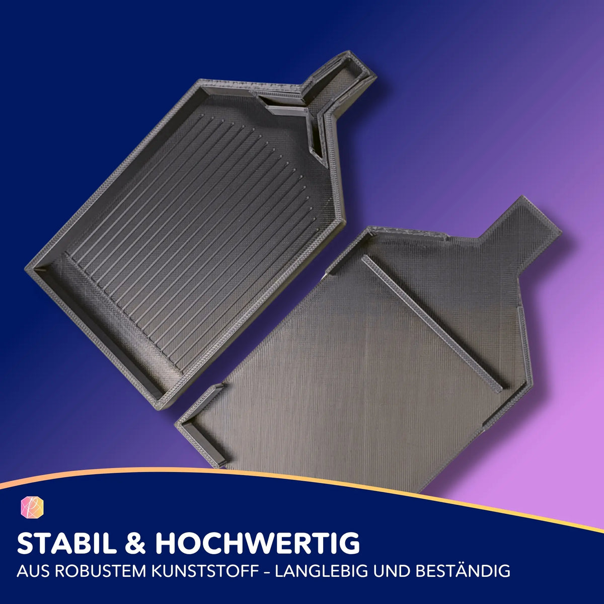 Schwarzes Diamond Painting Schiffchen als praktisches Zubehör zum Sortieren von Glitzersteinen