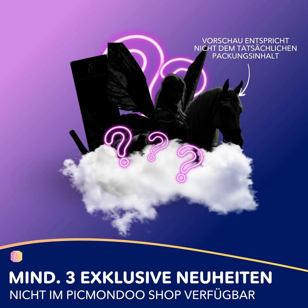 Picmondoo Diamond Painting Mystery Box Fantasia mit exklusiven Fantasy-Motiven und Überraschungszubehör