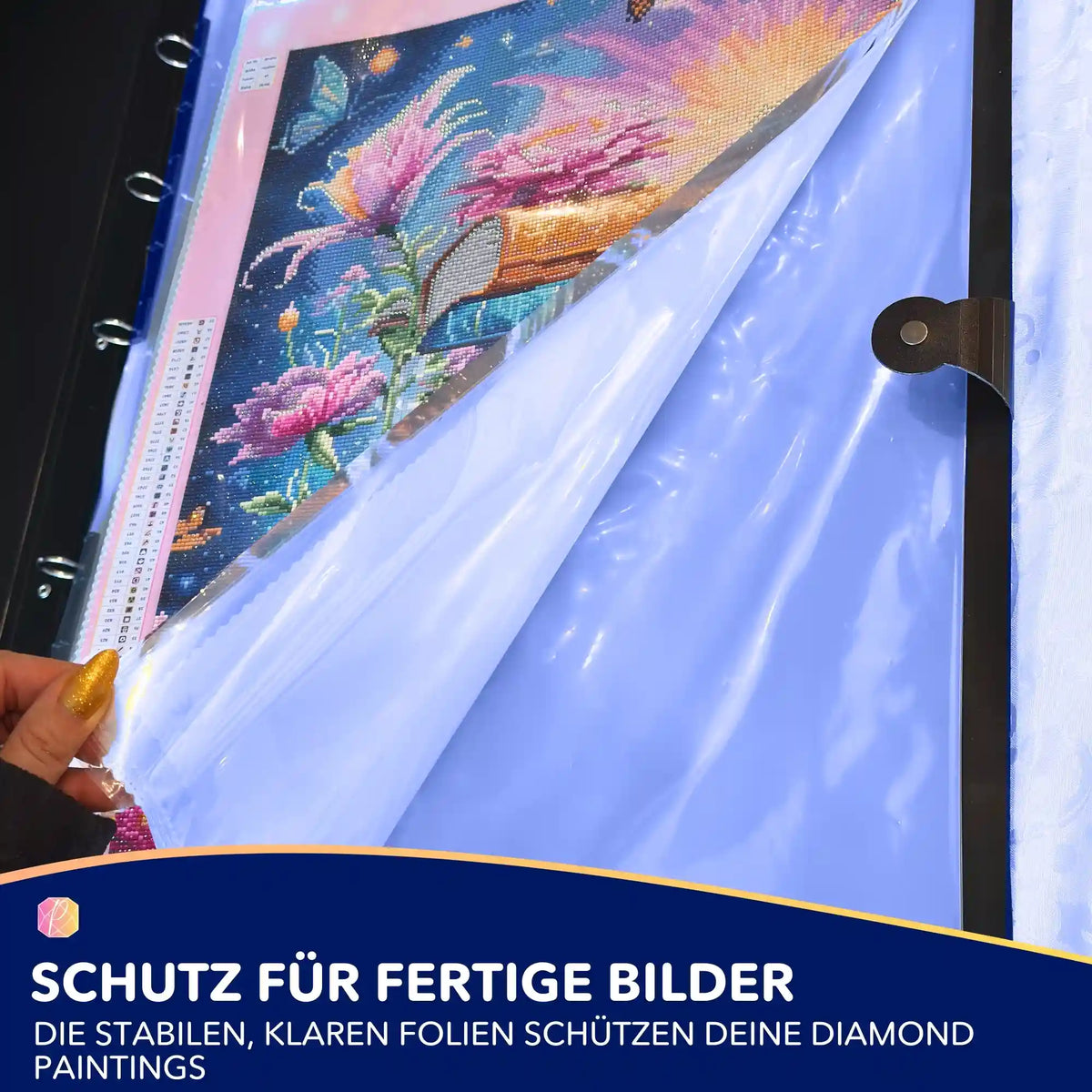 Zusatzfolien für Diamond Painting Sammelmappe zur sicheren Aufbewahrung von fertigen Diamanten Painting Bildern