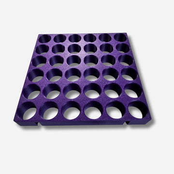 Lila 3D-gedrucktes Haltebrett als Diamond Painting Zubehör für die organisierte Aufbewahrung von Döschen