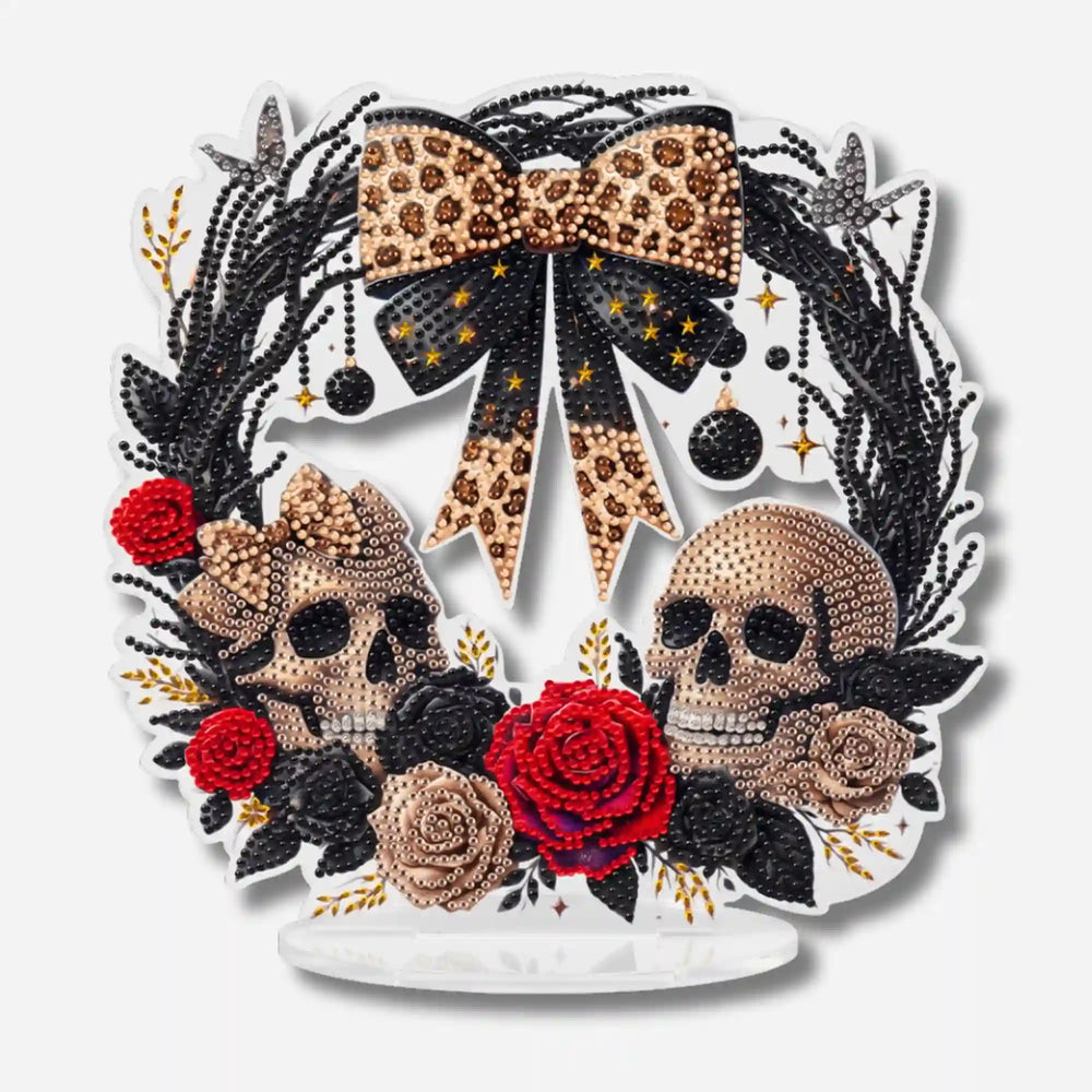 Support de Diamond Painting couronne de tête de mort - Halloween