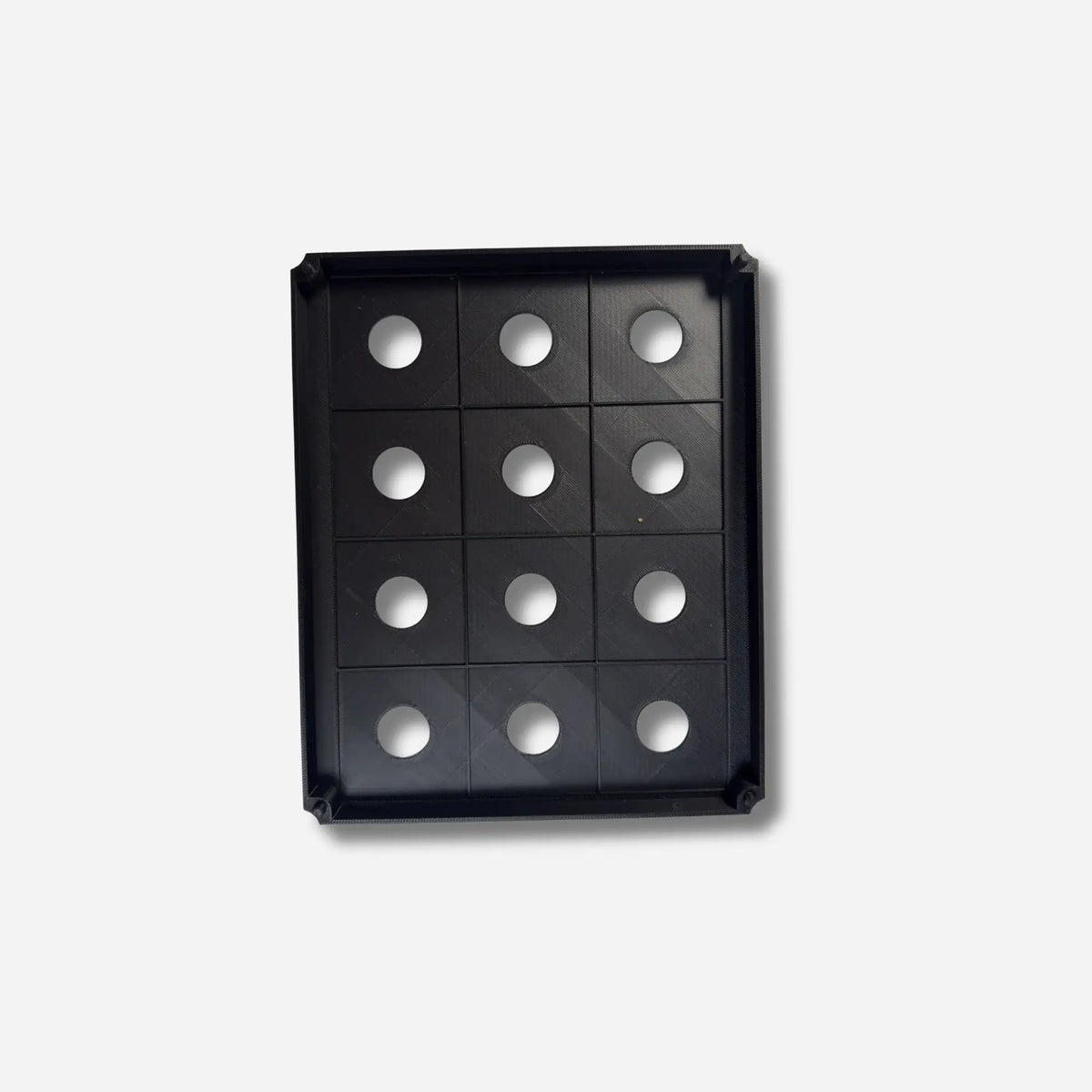 Schwarze 3D-gedruckte Coverminder Box mit runden Ablagefächern zur Aufbewahrung von Diamond Painting Zubehör