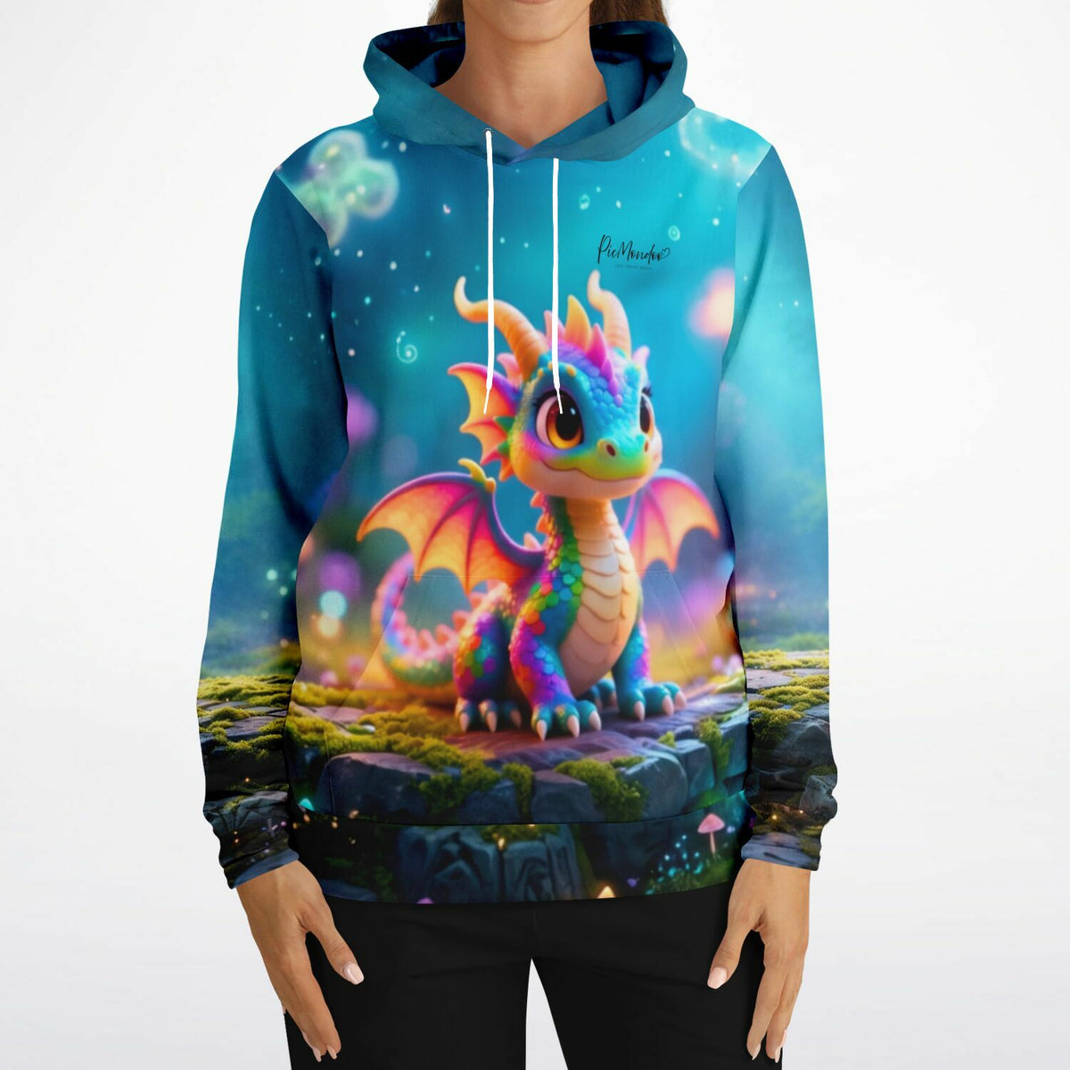 Dreamer Hoodie Rinji mit buntem Drachen-Design, passend für Fans von Diamond Painting und Malen nach Zahlen Motiven