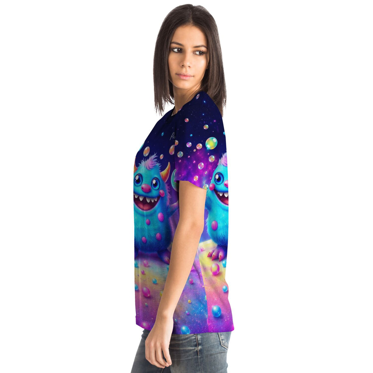 Dreamer T-Shirt mit buntem Monster-Motiv im Stil von Diamond Painting und Malen nach Zahlen Designs