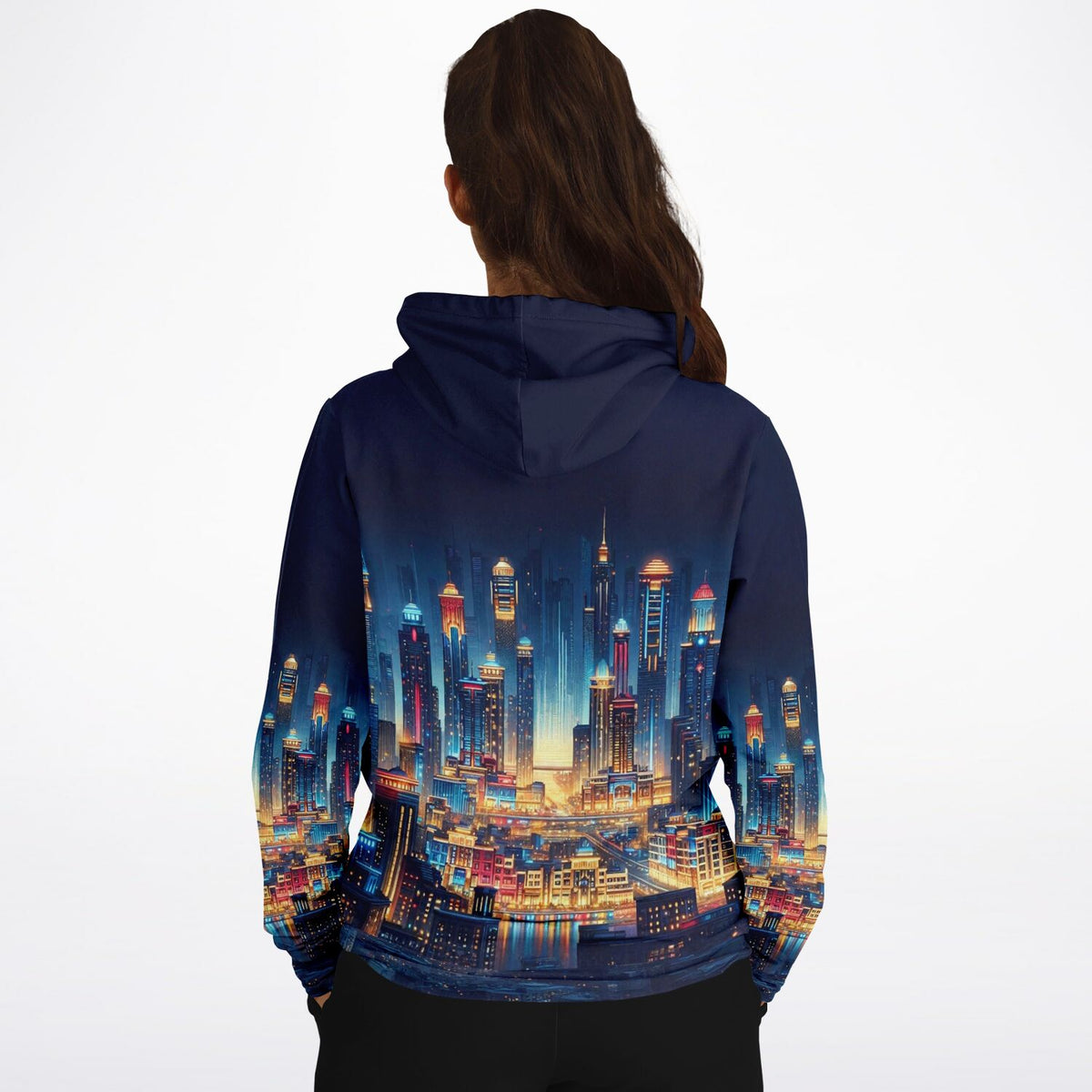 Dreamer Hoodie mit Stadt der Lichter Motiv als hochwertige Alternative für Diamond Painting und Malen nach Zahlen Fans