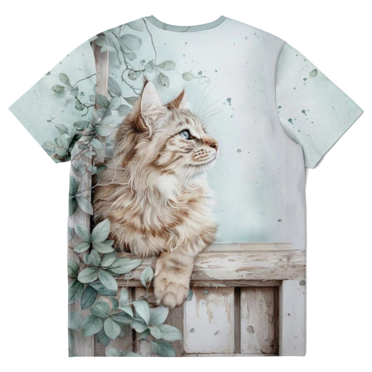 T-Shirt mit Kater Casimo Motiv von Susen Pfifferling, im Stil beliebter Diamond Painting und Malen nach Zahlen Vorlagen.