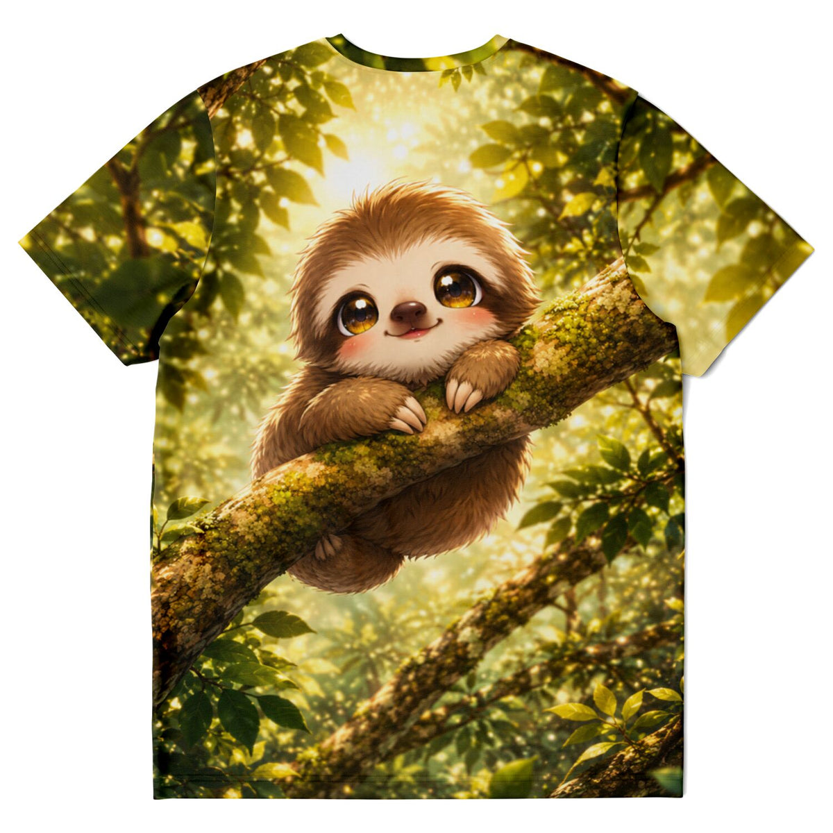 Dreamer T-Shirt mit niedlichem Faultier-Motiv im Dschungel, perfekt für Fans von Malen nach Zahlen und hochwertigem Design.
