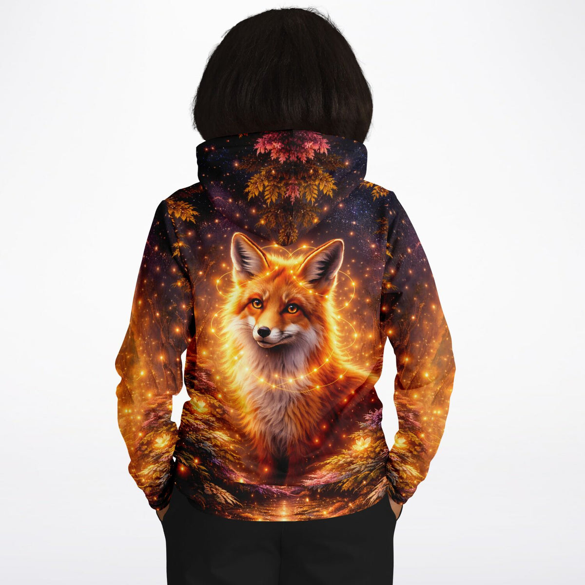 Dreamer Hoodie mit leuchtendem Fuchs-Motiv, perfekt für Fans von Diamond Painting und kreativen Malen nach Zahlen Designs.