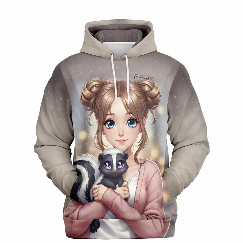 Dreamer Hoodie von Picmondoo mit Yuna & Puki Motiv im Anime-Stil, ideal für Fans von Diamond Painting und Kreativität.