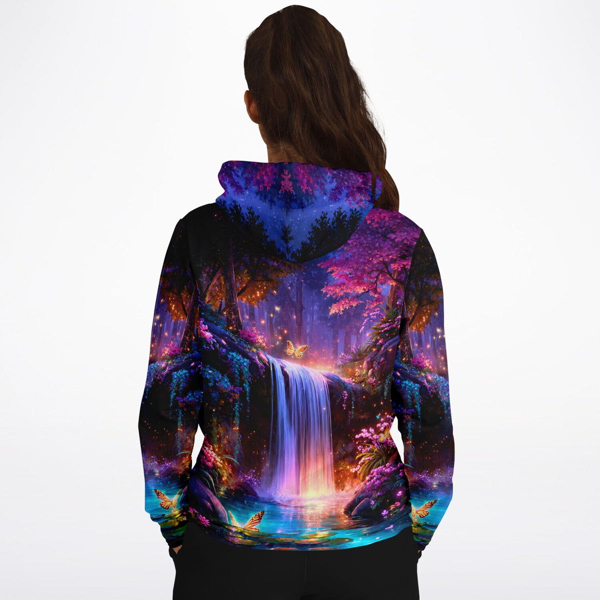 Dreamer Hoodie mit farbenfrohem Hain der erwachten Farben Motiv, inspiriert von Diamond Painting und Malen nach Zahlen
