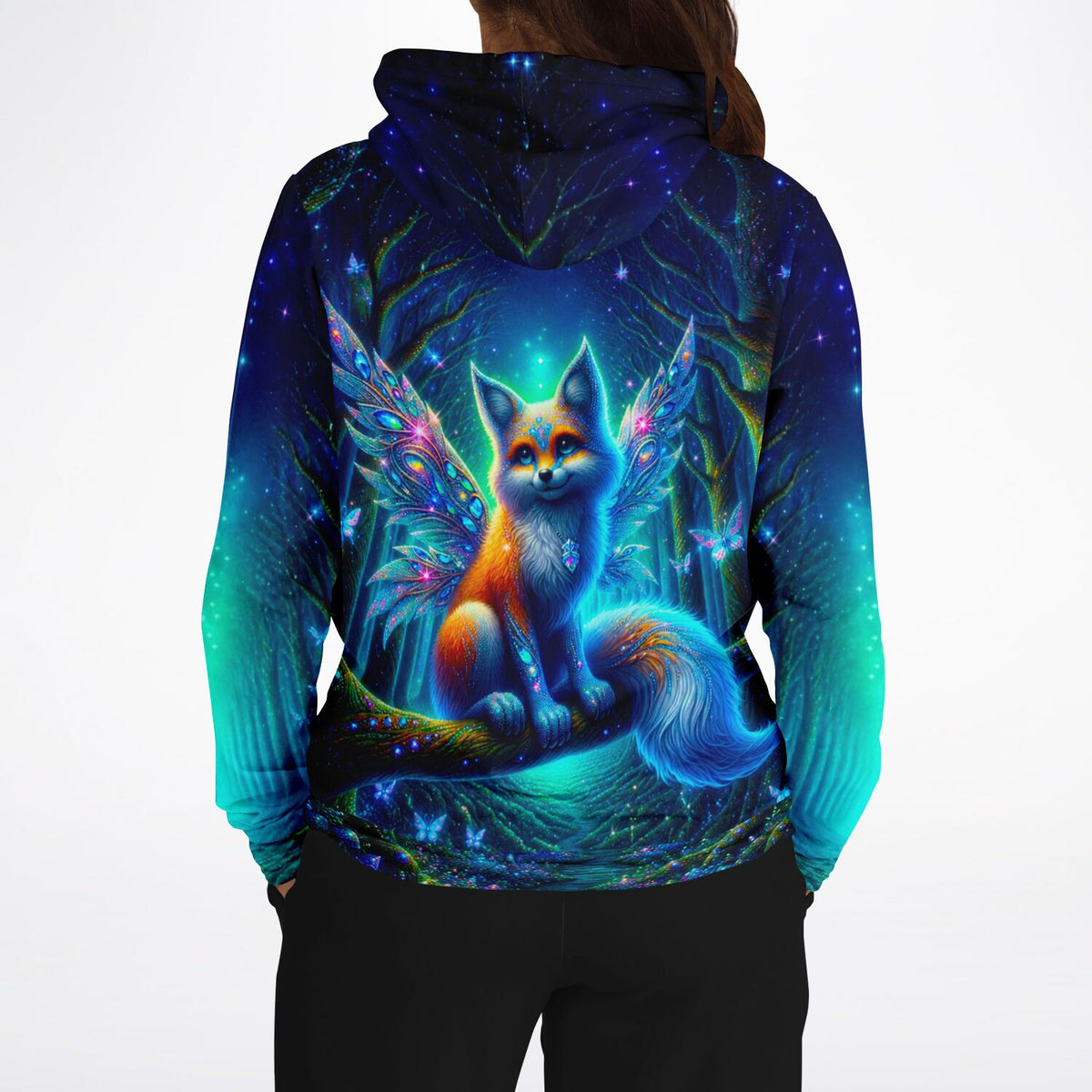 Hoodie mit magischem Feenfuchs Motiv im Dreamer Design, perfekt für Fans von Diamond Painting und kreativer Kunst.