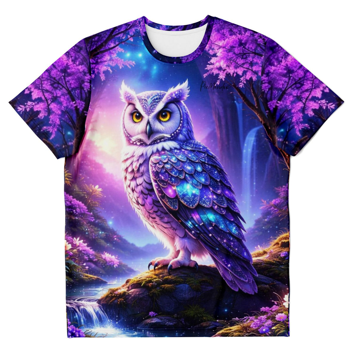 Dreamer T-Shirt Hüterin der Dämmerung mit Eulen-Motiv im Stil von Diamond Painting und Malen nach Zahlen
