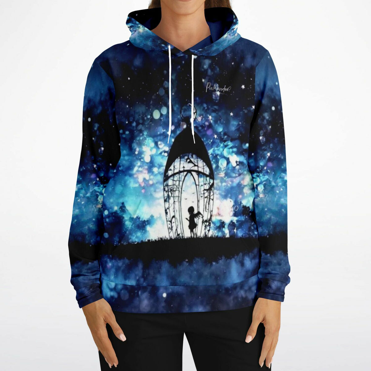 Dreamer Hoodie mit Engel der vielen Lichter Motiv im Stil von Diamond Painting und Malen nach Zahlen für Erwachsene
