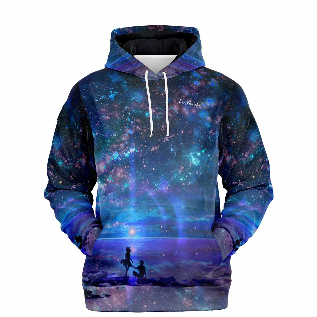 Dreamer Hoodie mit Ozean und Universum Motiv, perfekt für Fans von Diamond Painting und kreativen Designs in Blau