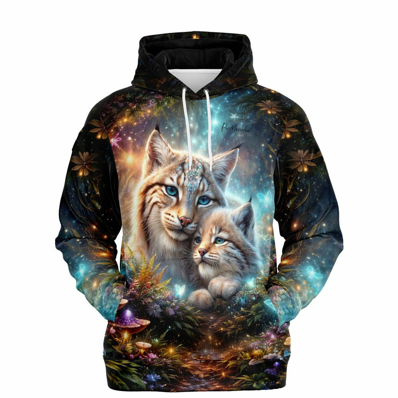 Dreamer Hoodie mit mystischem Luchsmotiv im Stil unserer Diamond Painting und Malen nach Zahlen Kunstwerke