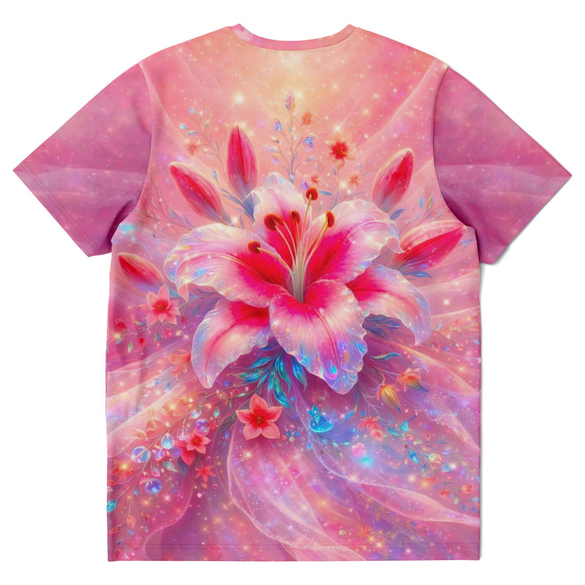 Dreamer T-Shirt mit rosafarbener Lilien-Grafik, ideal für Fans von Diamond Painting und Malen nach Zahlen