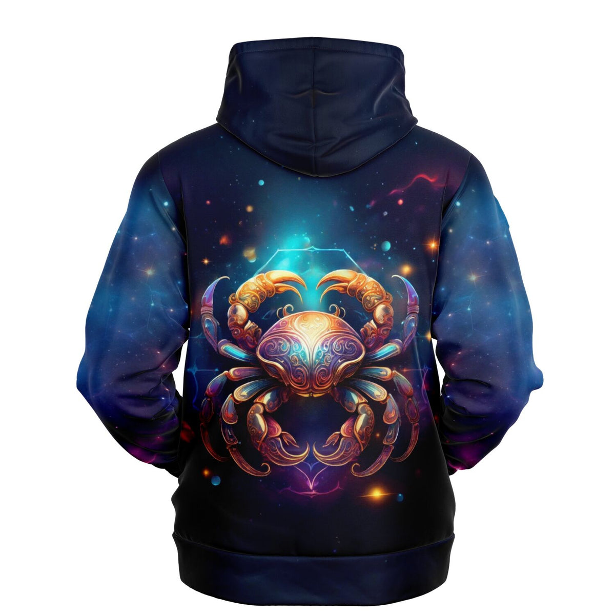 Dreamer Hoodie mit Sternbild Krebs als All-Over-Print im Galaxie-Design für Fans kreativer Kunstwerke