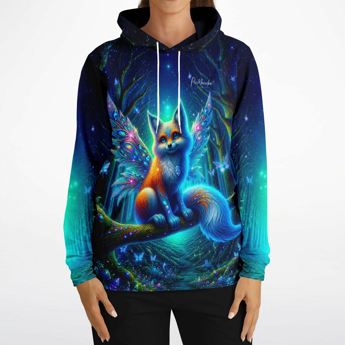 Dreamer Hoodie mit magischem Fuchs-Motiv, inspiriert von Diamond Painting Kunst im Fantasy-Design.
