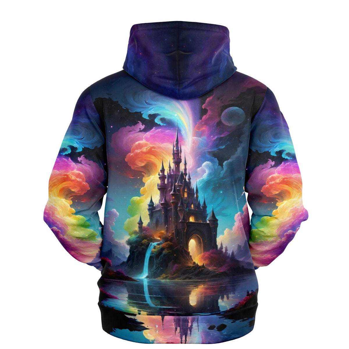 Dreamer Hoodie mit farbenfrohem Zauberschloss Motiv, perfekt für Fans von Malen nach Zahlen und Diamond Painting