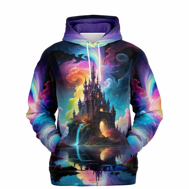 Dreamer Hoodie mit farbenfrohem Zauberschloss Motiv, perfekt für Fans von Diamond Painting und Malen nach Zahlen Designs.
